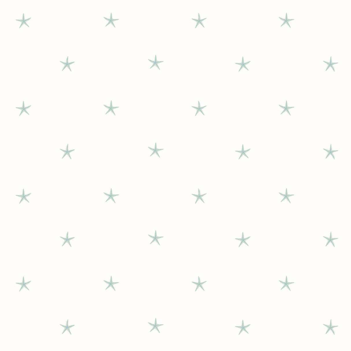 York White Sands Green Starfish Wallpaper