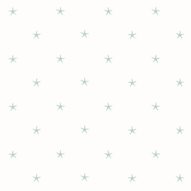 York White Sands Green Starfish Wallpaper
