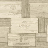 York Randolph Beige Wine Boxes Wallpaper