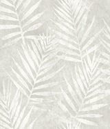 York Amador Pewter Palm Wallpaper