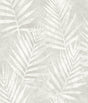 York Amador Pewter Palm Wallpaper