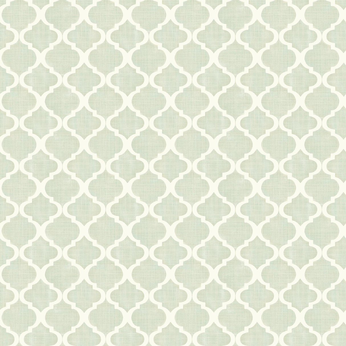 York Watercolor Sage Quatrefoil Wallpaper