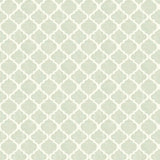 York Watercolor Sage Quatrefoil Wallpaper