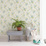York Mimosa Blue Trail Wallpaper