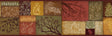 York Pinecone Collage Multicolor Patchwork Border