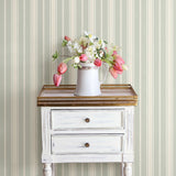 York Cooper Teal Stripe Wallpaper