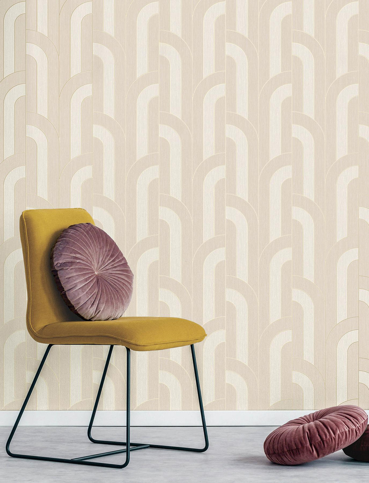 Advantage Ezra Blush Arch Wallpaper