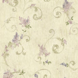 York Emma Grey Lilac Acanthus Scroll Wallpaper Wallpaper