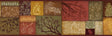 York Monde Red Pinecone Branch Collage Border