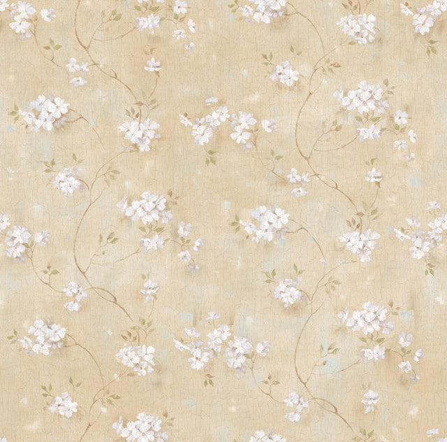 York Braham Wheat Country Floral Trail Wallpaper Wallpaper