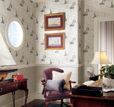 York Charles Cream Lookout Stripe Wallpaper Wallpaper