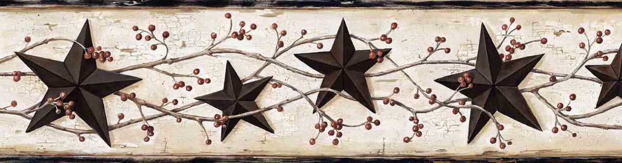 York George Cream Tin Star Trail Border