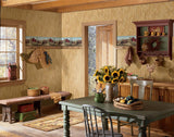 York Sandalwood Sand Stencil Starburst Toss Wallpaper Wallpaper