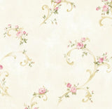 York Betty Pink Tearose Acanthus Trail Wallpaper Wallpaper