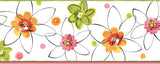 York Butterbean Pink Crazy Daisies Toss Border