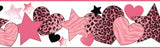 York Diva Pink Cheetah Hearts Stars Border