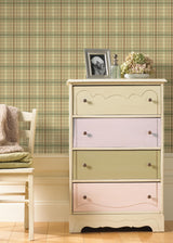 York Delaney Green Sunny Plaid Wallpaper
