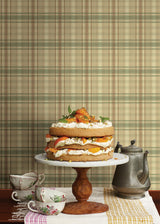 York Delaney Green Sunny Plaid Wallpaper
