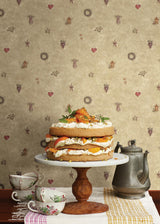 York Apple Creek Beige Country Toss Wallpaper