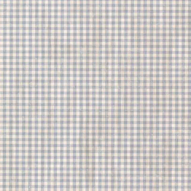 York Greer Blue Gingham Check Wallpaper