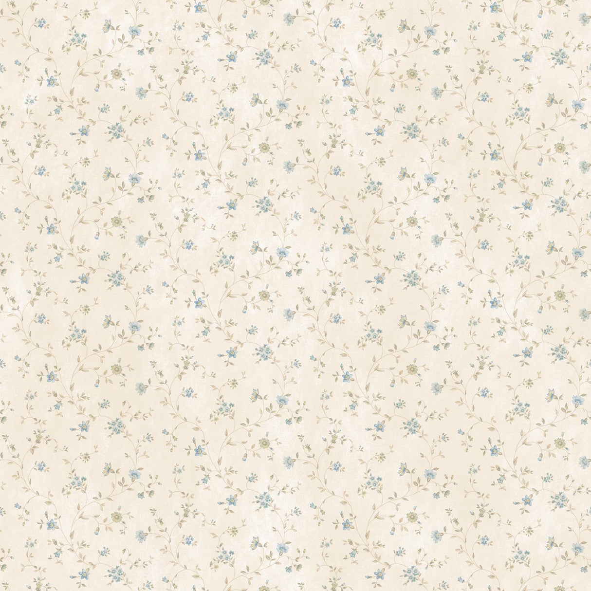 York Shelby Blue Calico Floral Wallpaper