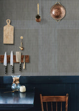 York Greer Navy Gingham Check Wallpaper