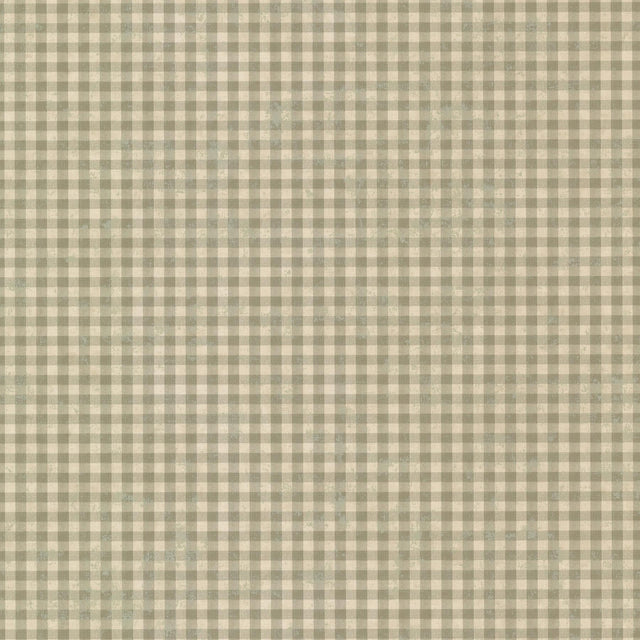 York Greer Sage Gingham Check Wallpaper