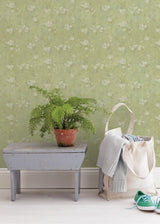 York Dixie Green Floral Trail Wallpaper