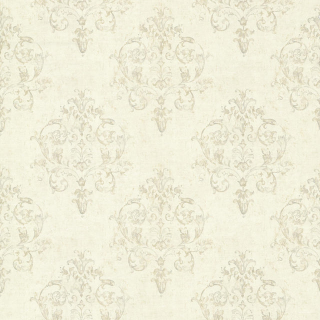 York Arronsburg Linen Damask Wallpaper