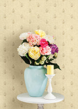York Bristol Wheat Medallion Toss Wallpaper