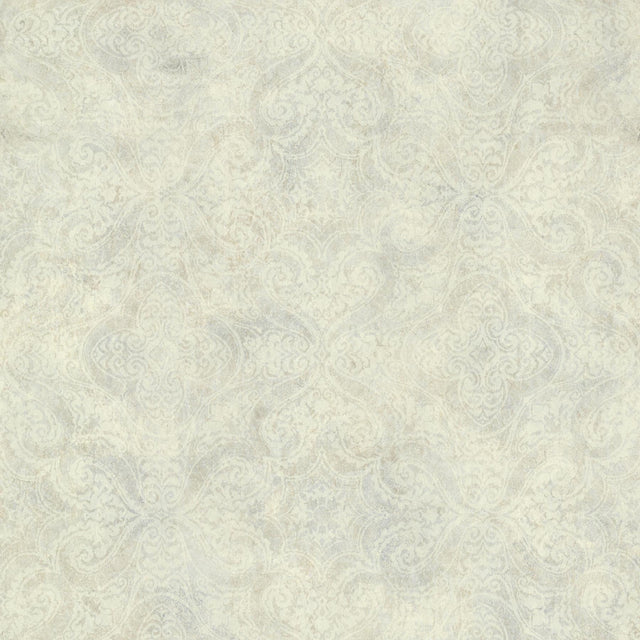 York Christiana Grey Damask Medallion Wallpaper