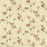 York Rose Valley Red Floral Trail Wallpaper