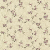 York Rose Valley Violet Floral Trail Wallpaper