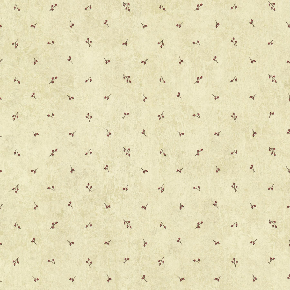 York Sierra Red Berry Toss Wallpaper