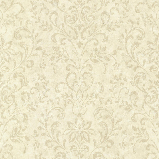 York Presley Sand Country Damask Wallpaper