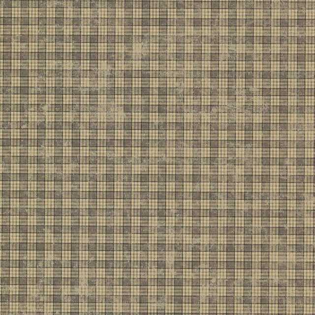 York Sadie Black Cottage Plaid Wallpaper