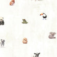 York Tate Light Grey Animal Alphabet Wallpaper