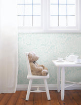 York Anahi Aqua Forest Fauna Wallpaper