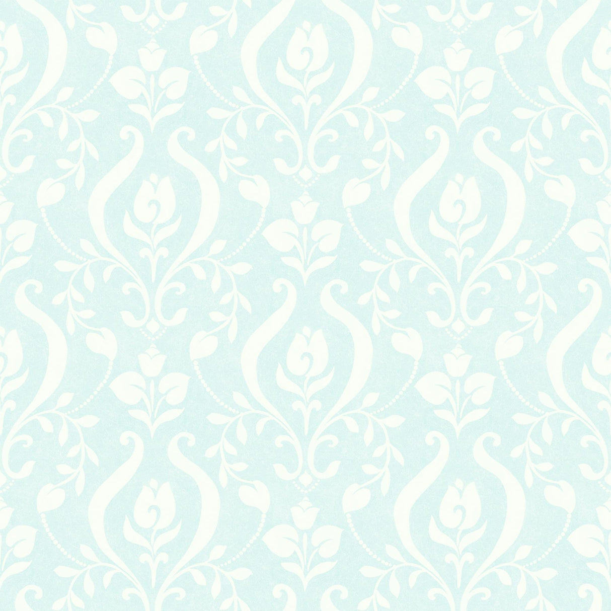York Eloise Aqua Damask Wallpaper
