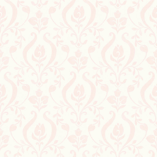 York Eloise Light Pink Damask Wallpaper