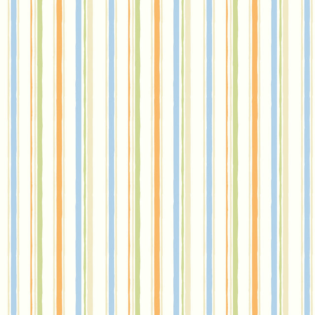 York Macey Orange Wiggle Stripe Wallpaper