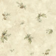 York Brimstone Bone Forest Leaf Toss Wallpaper