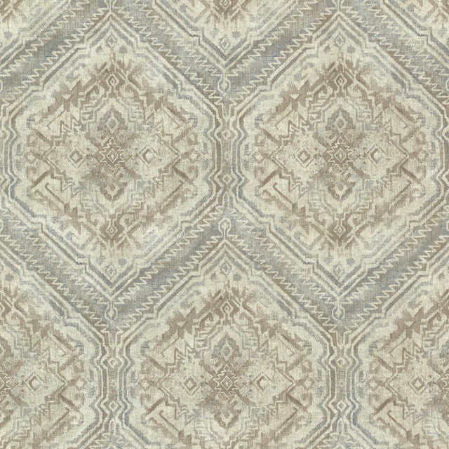York Hocking Hills Blue Navajo Medallion Wallpaper
