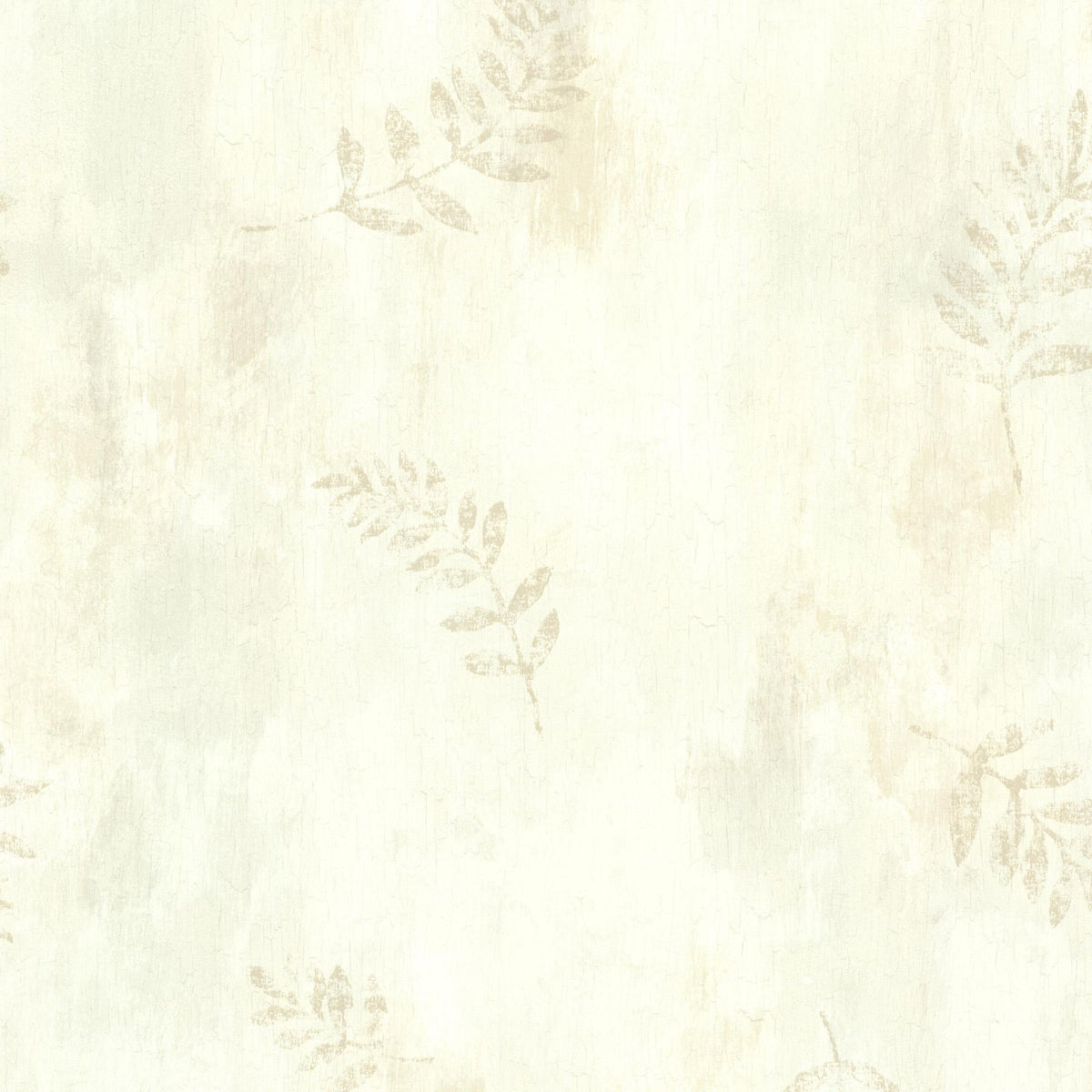 York Fern Cottage Cream Leaf Toss Wallpaper