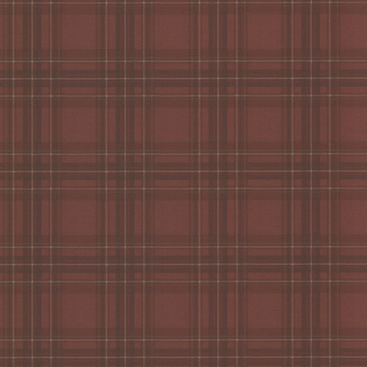 York Fox Hollow Dark Red Plaid Wallpaper