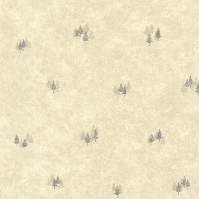 York Timber Grove Blue Tree Toss Wallpaper
