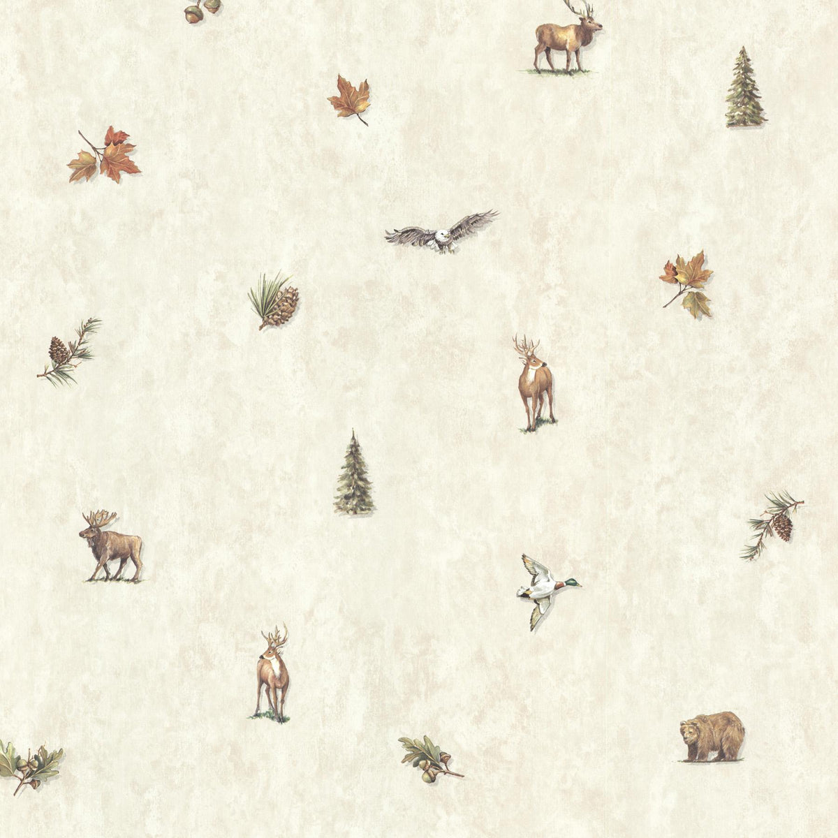 York Hiram Fog Animal Toss Wallpaper