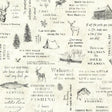 York North Hills Cream Script Wallpaper