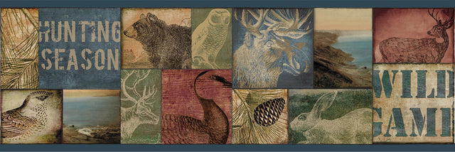 York Trumball Teal Wild Game Border