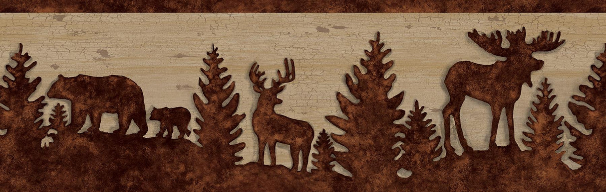 York Shawnee Chestnut Silhouettes Border